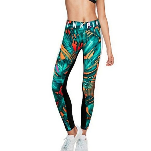 PINK VS TROPICAL FERN PRINT ULTIMATE LEGGINGS - Picture 3 of 10